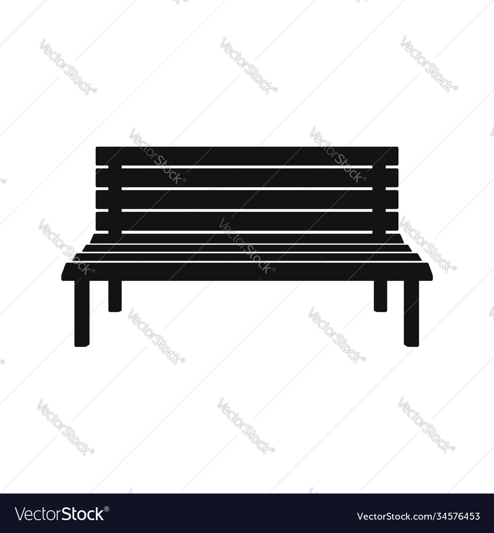 Park wooden bench isolated on white background vector image Park wooden bench isolated on white background