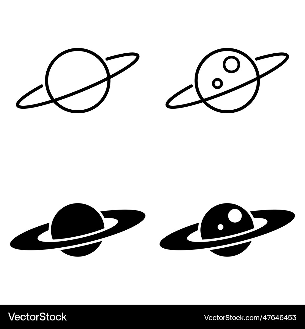 Planet icon Royalty Free Vector Image - VectorStock