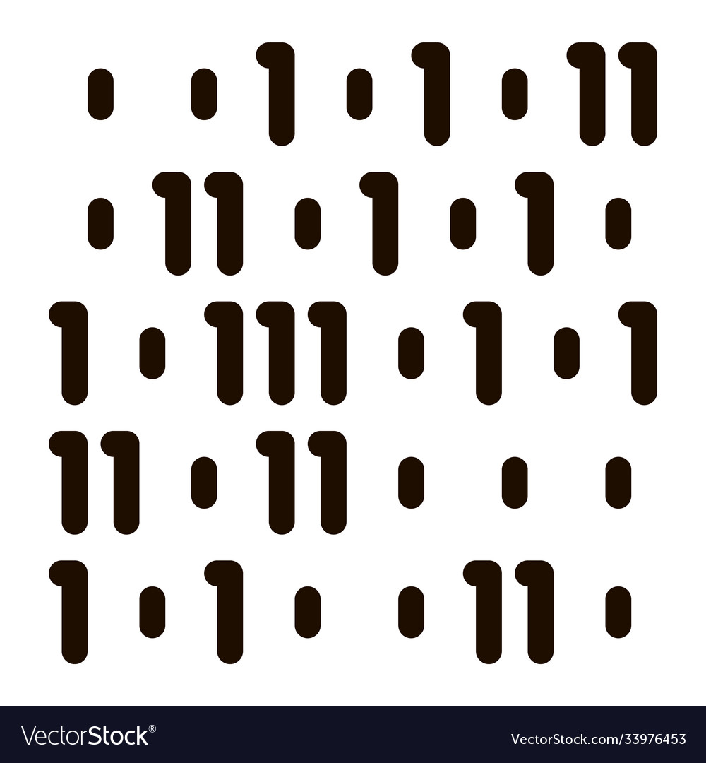 Streaming binary code matrix icon