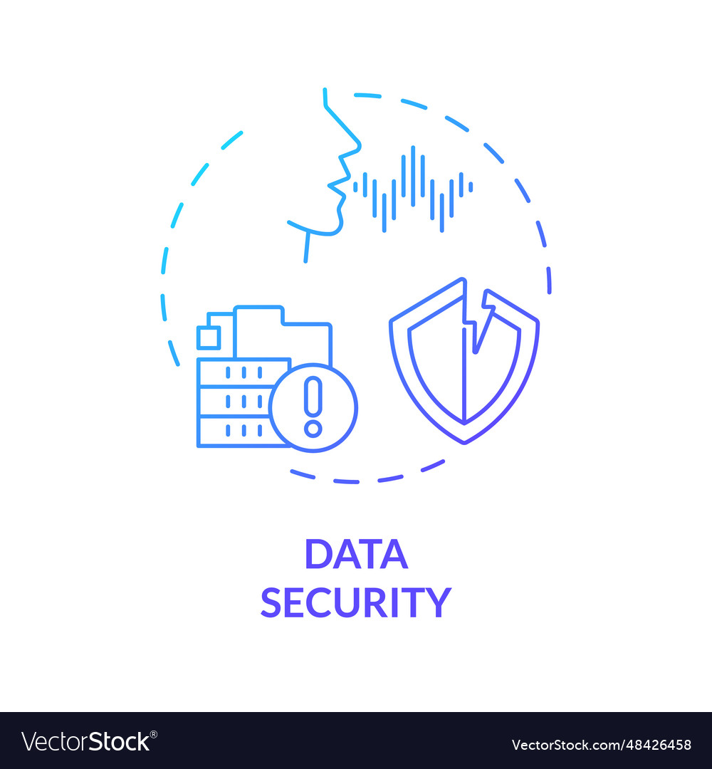 2d data security gradient icon concept vector image 2d data security gradient icon concept