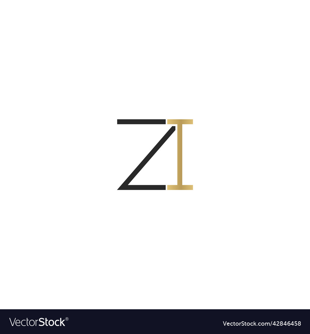 Alphabet initials logo iz zi i and z Royalty Free Vector