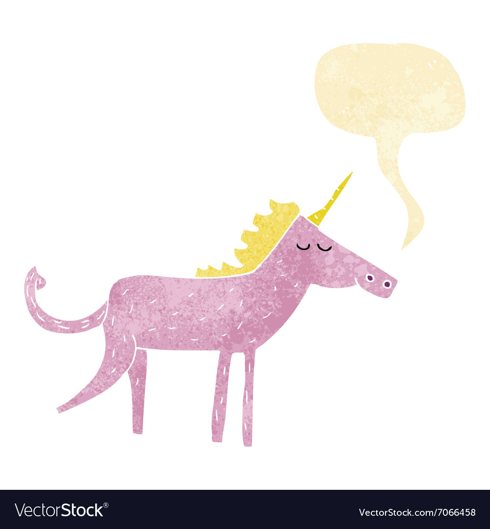 Cute Unicorn with Speech Bubble