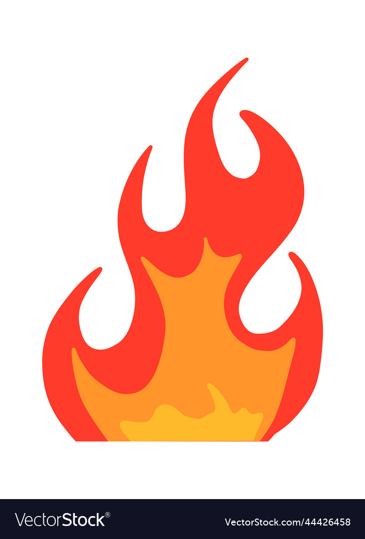 Fire Flame Cartoon Bonfire Collection Royalty Free Vector