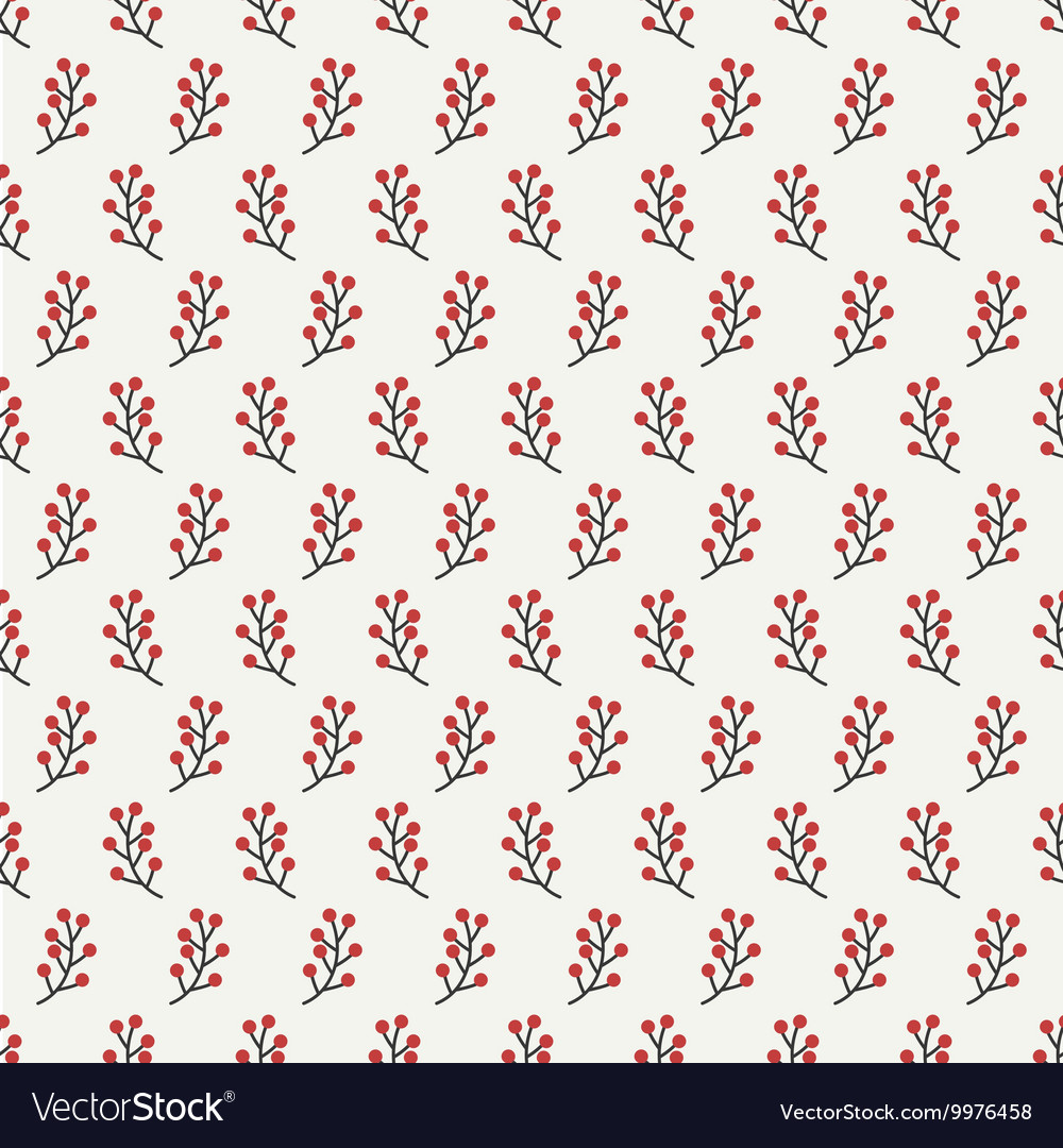 Hand drawn autumn seamless pattern made of berries