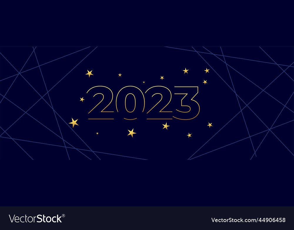 Line style 2023 new year occasion banner