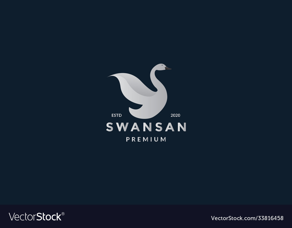 Luxury abstract white animal bird swan or goose