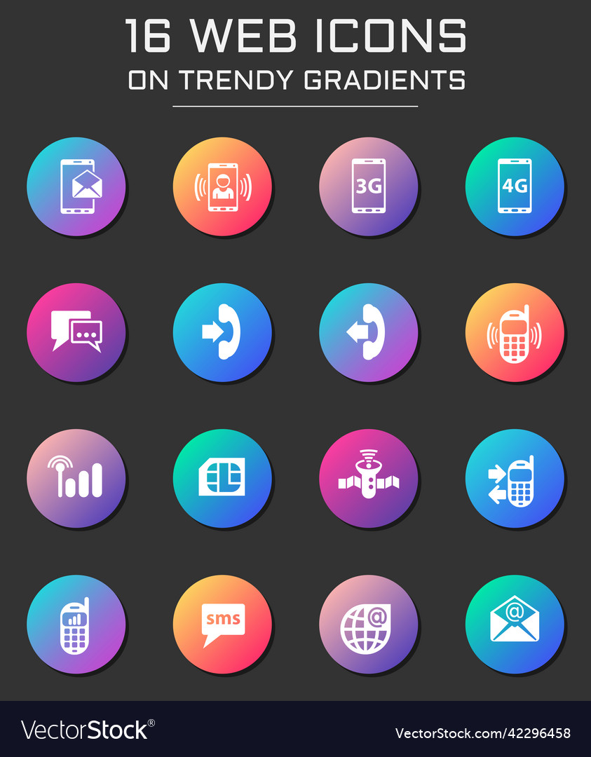 Mobile connection web icons