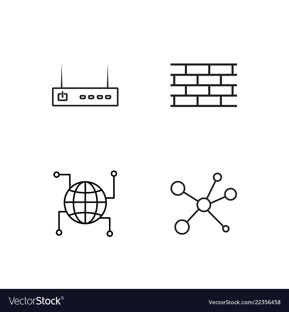 Web simple outlined icons set vector image Web simple outlined icons set