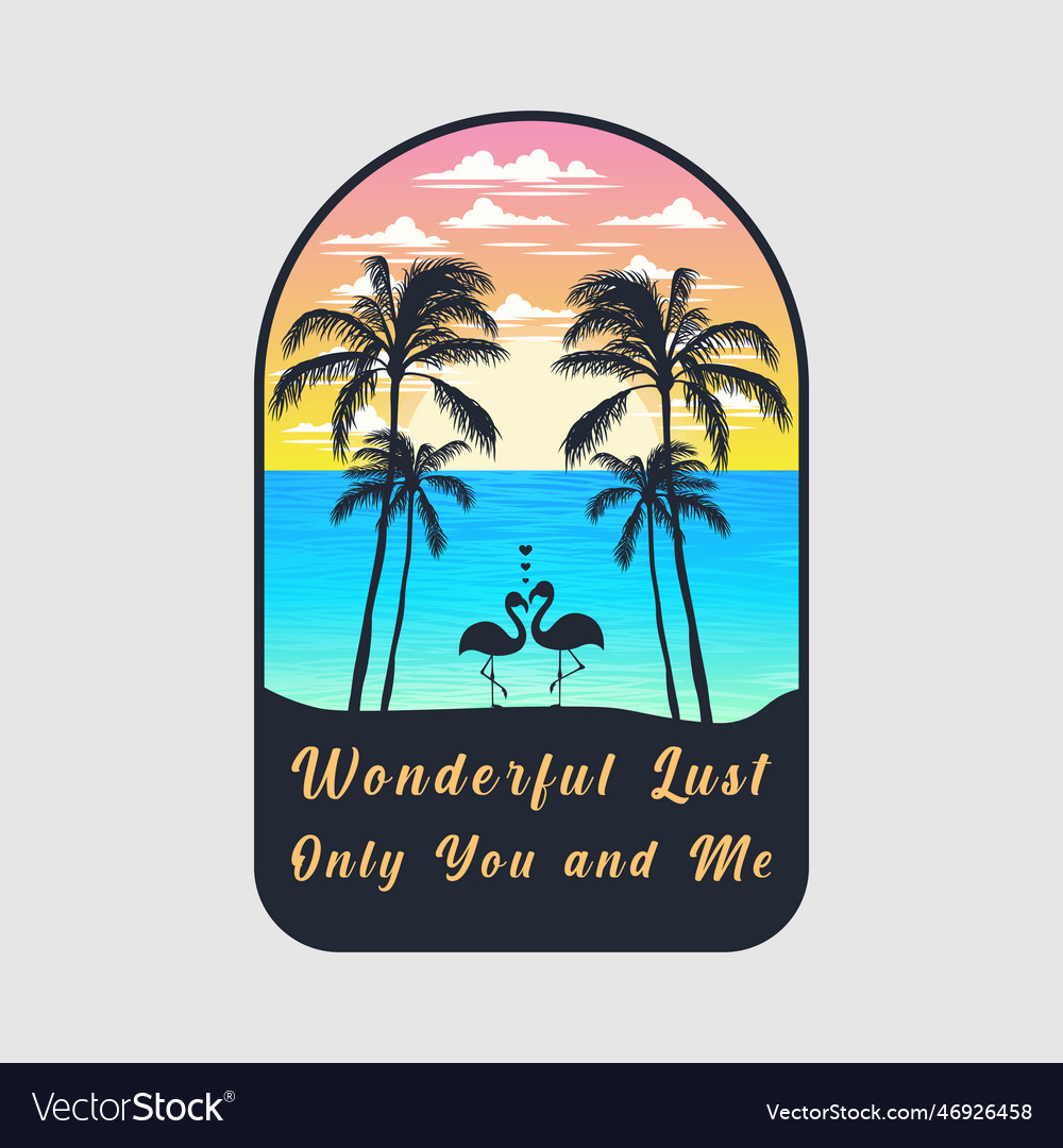 Wonderful lust only you and me Royalty Free Vector Image
