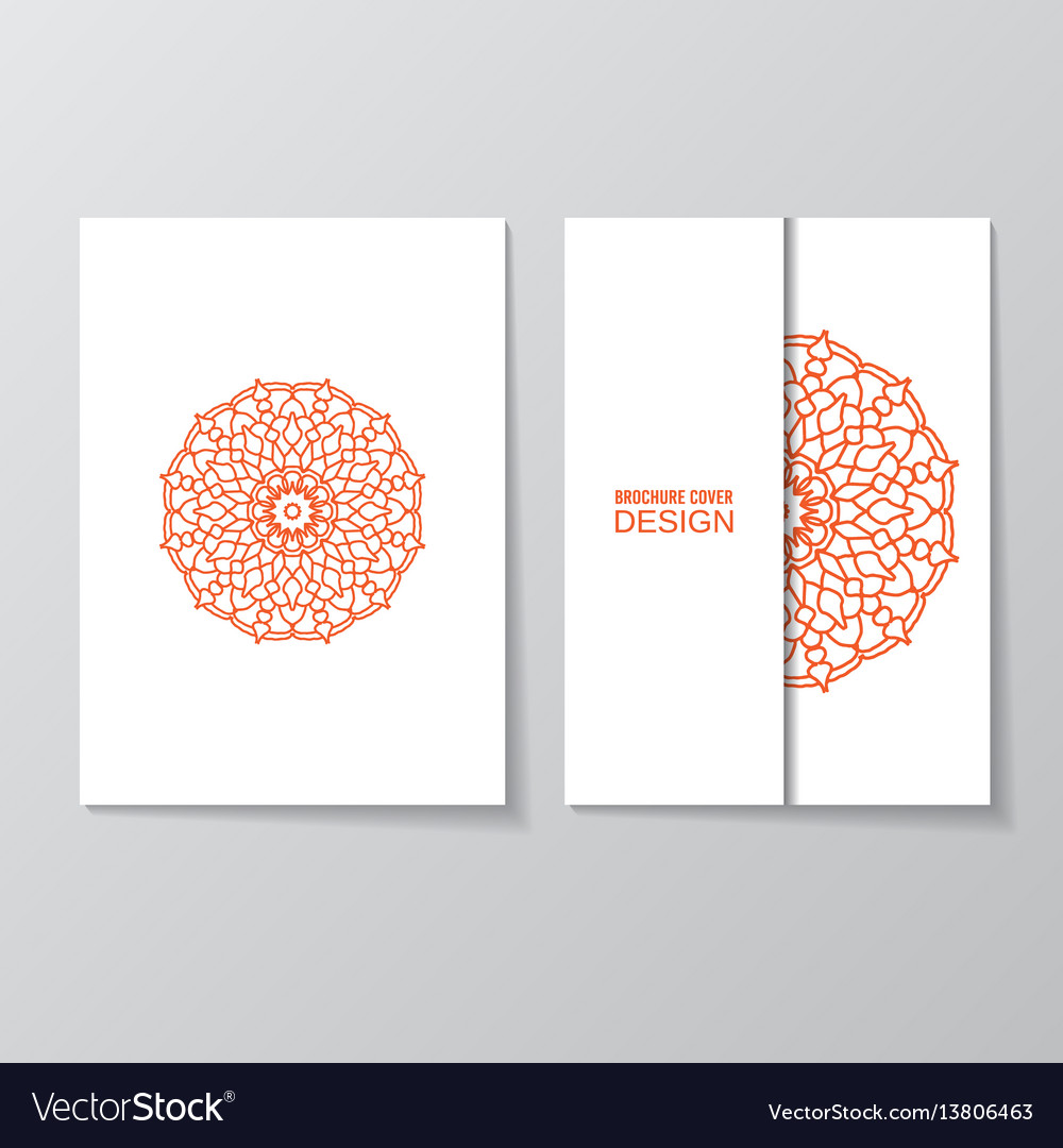 Abstract mandala brochure design template