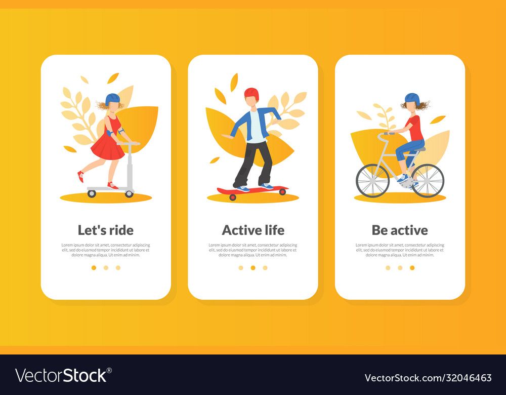 Active life landing page template healthy Vector Image