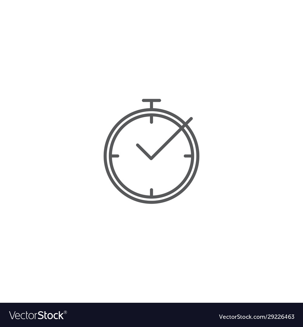 Check time icon logo design element isolated