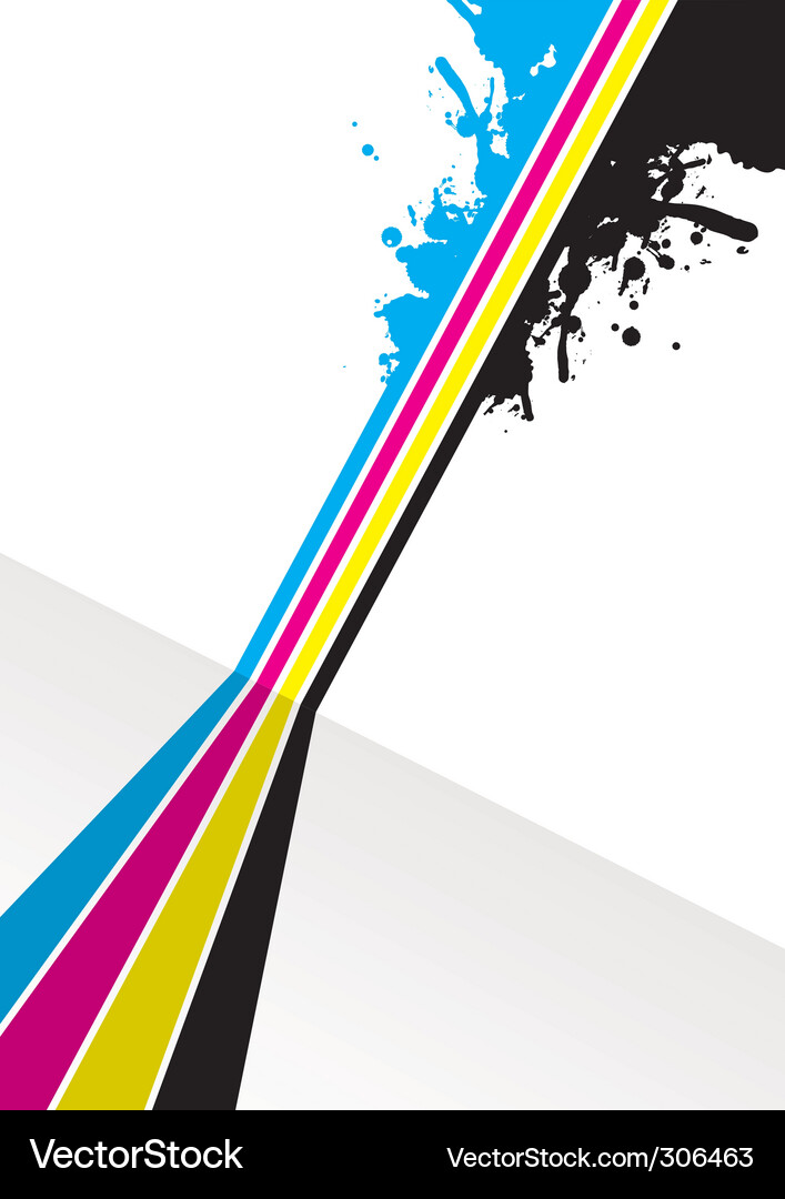Cmyk splashed Royalty Free Vector Image - VectorStock