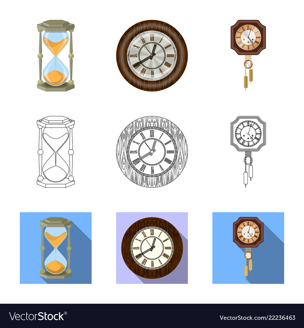 Design of clock and time symbol set