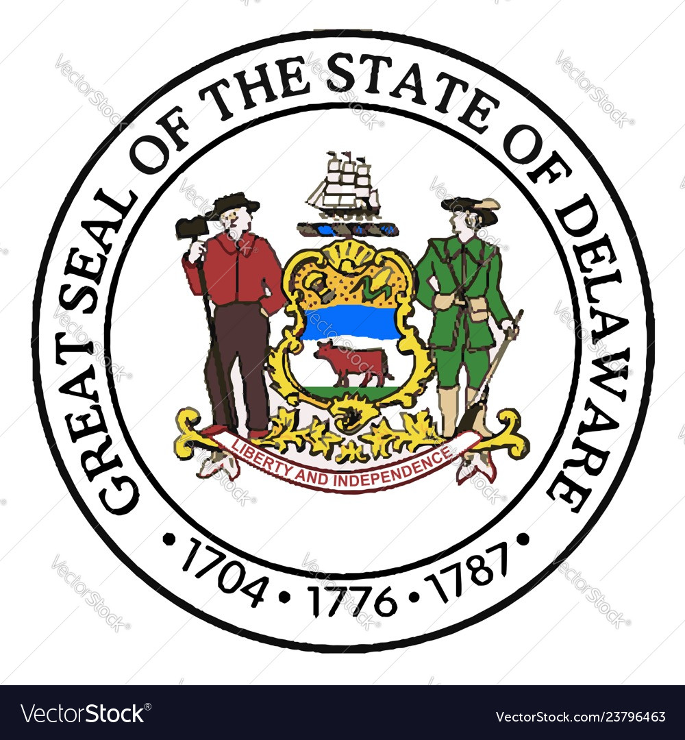 Great seal of delaware Royalty Free Vector Image