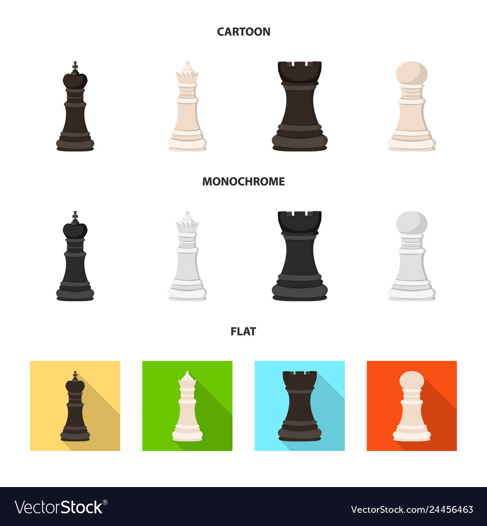 Isolated object of checkmate and thin logo set vector image Isolated object of checkmate and thin logo set