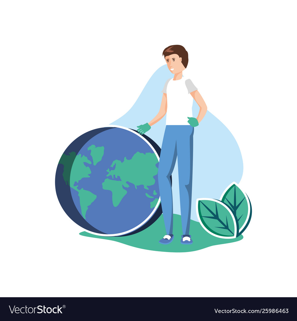 Man avatar with planet design