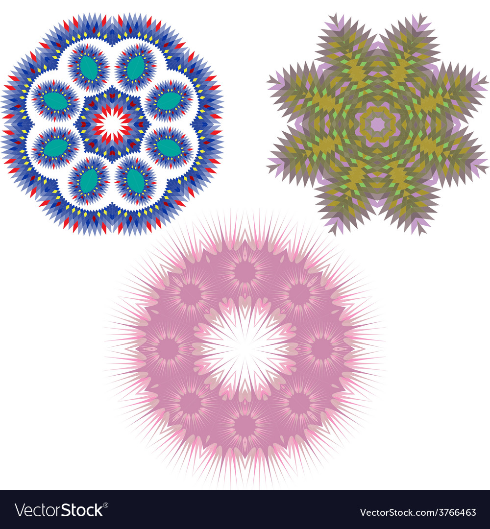 Mandala round pattern set