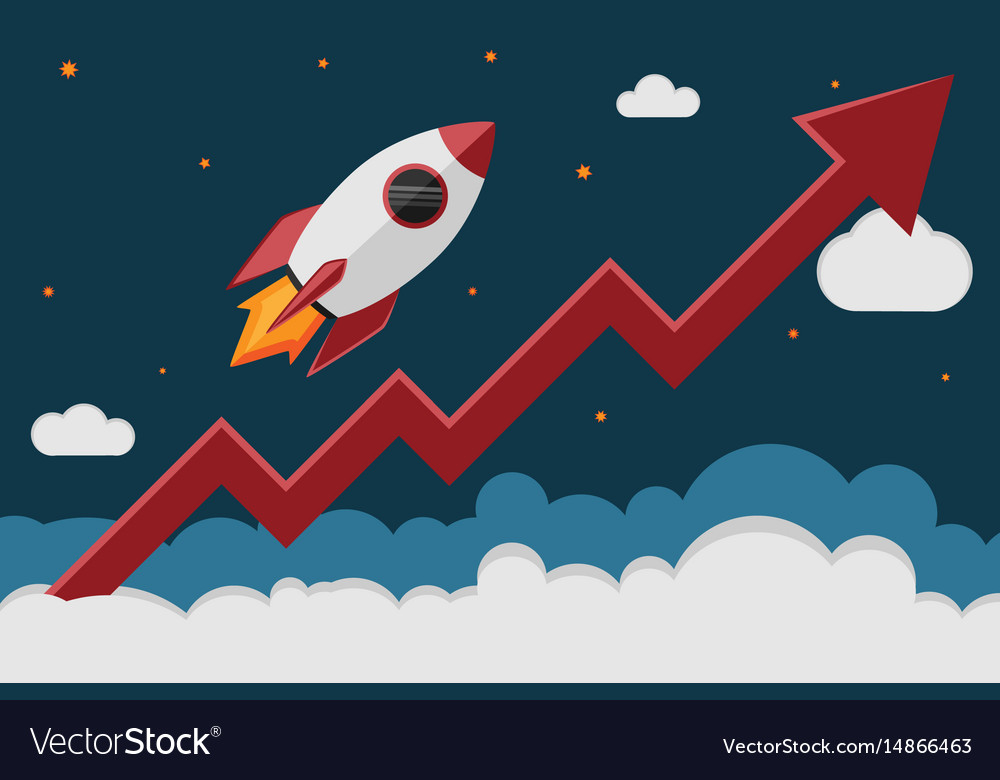 Rocket Graph Royalty Free Vector Image - Vectorstock