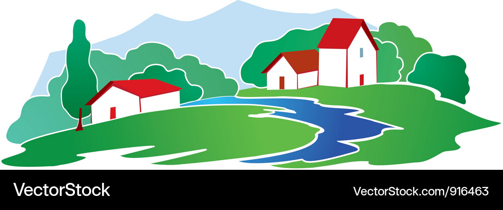 Rural background Royalty Free Vector Image - VectorStock