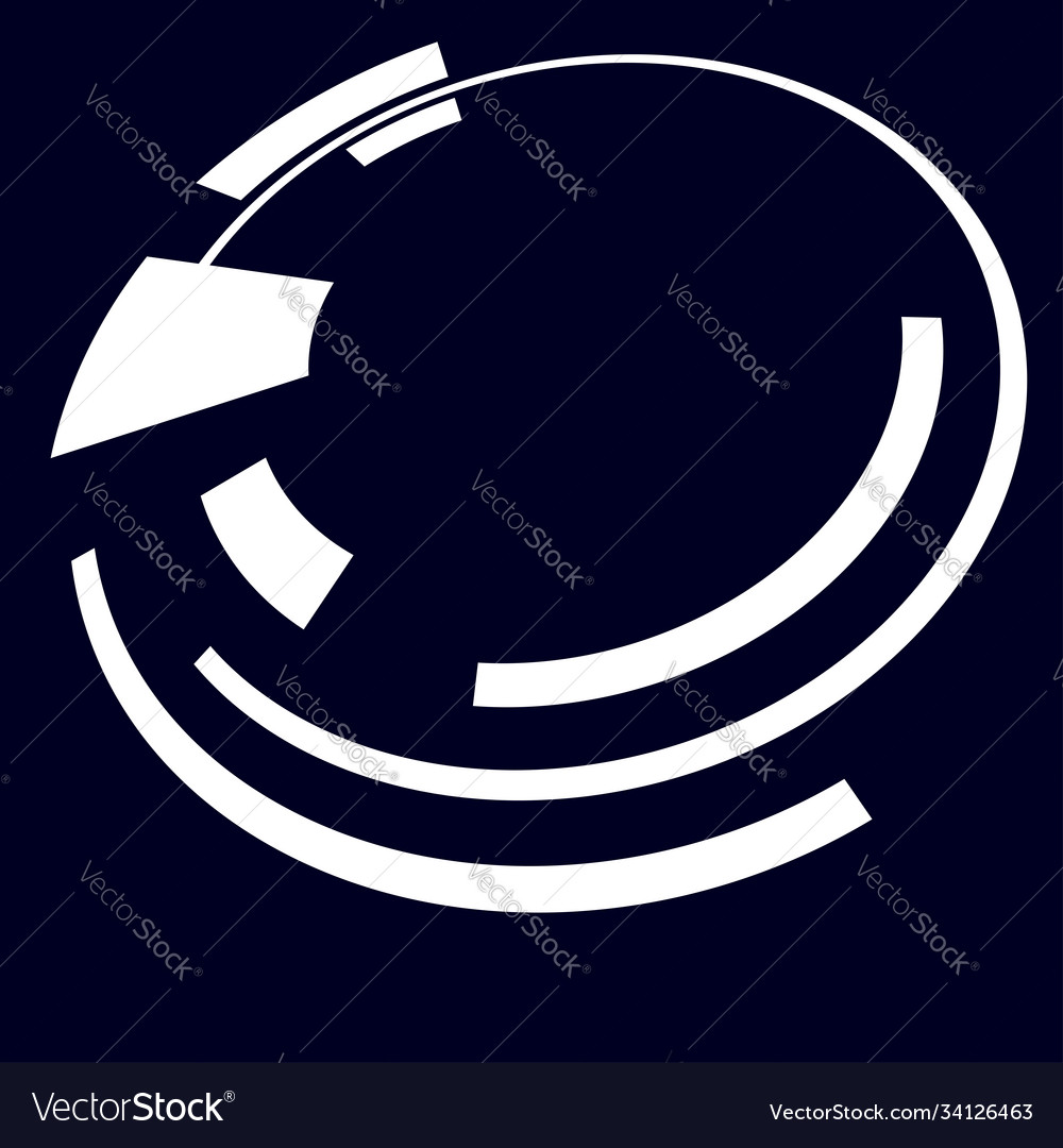 Sci-fi concentric geometric ring circle ui gui vector image Sci-fi concentric geometric ring circle ui gui