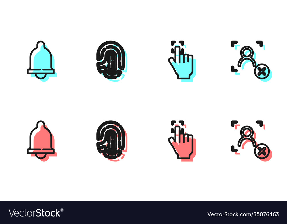 Set line fingerprint motion sensor and rejection