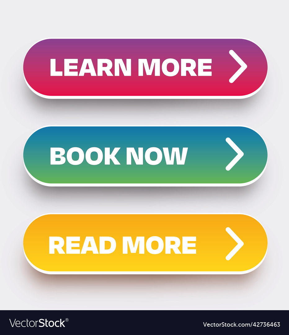 Set of modern material style buttons
