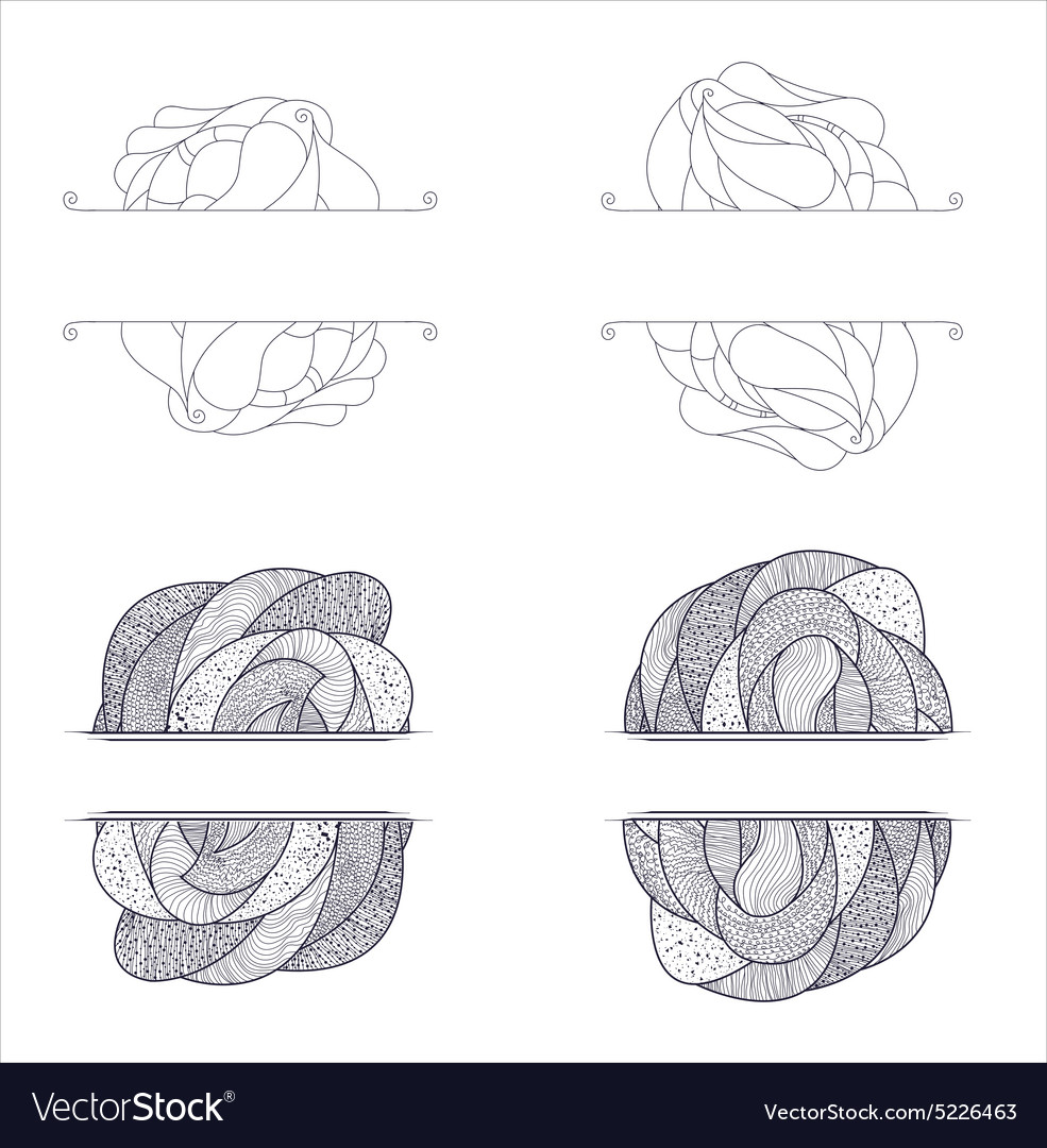 Set with abstract shapes