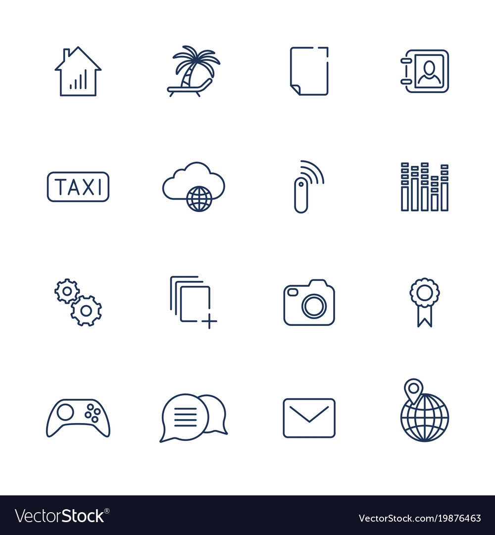 Simple ui icons for app sites programs