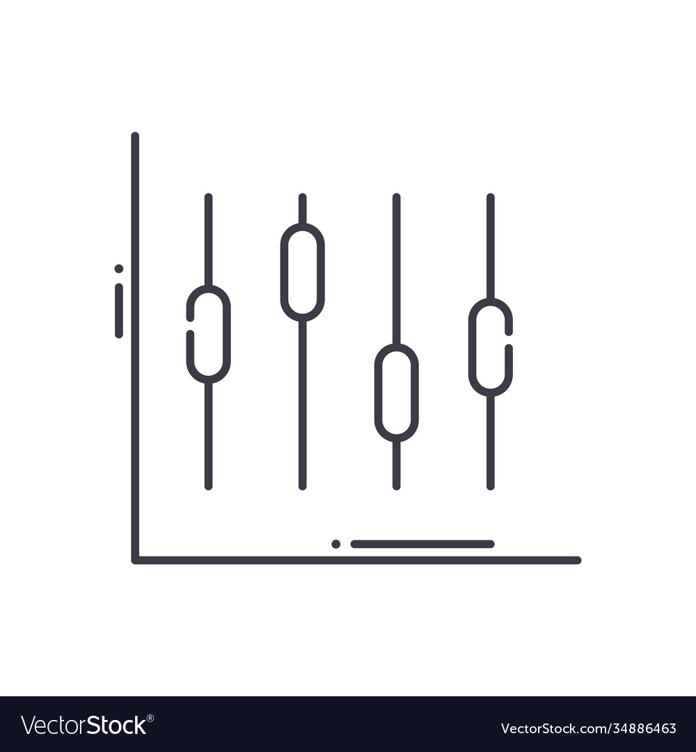 Technical analysis icon linear isolated