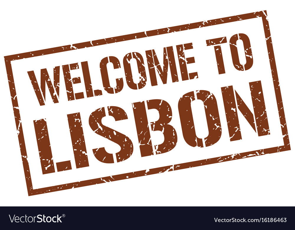 Welcome to lisbon stamp