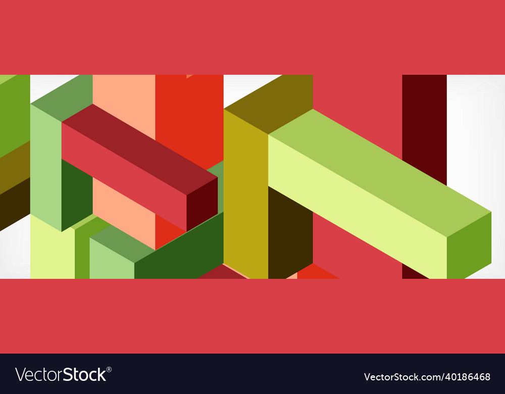 Abstract background 3d cubes cubic elements vector image Abstract background 3d cubes cubic elements