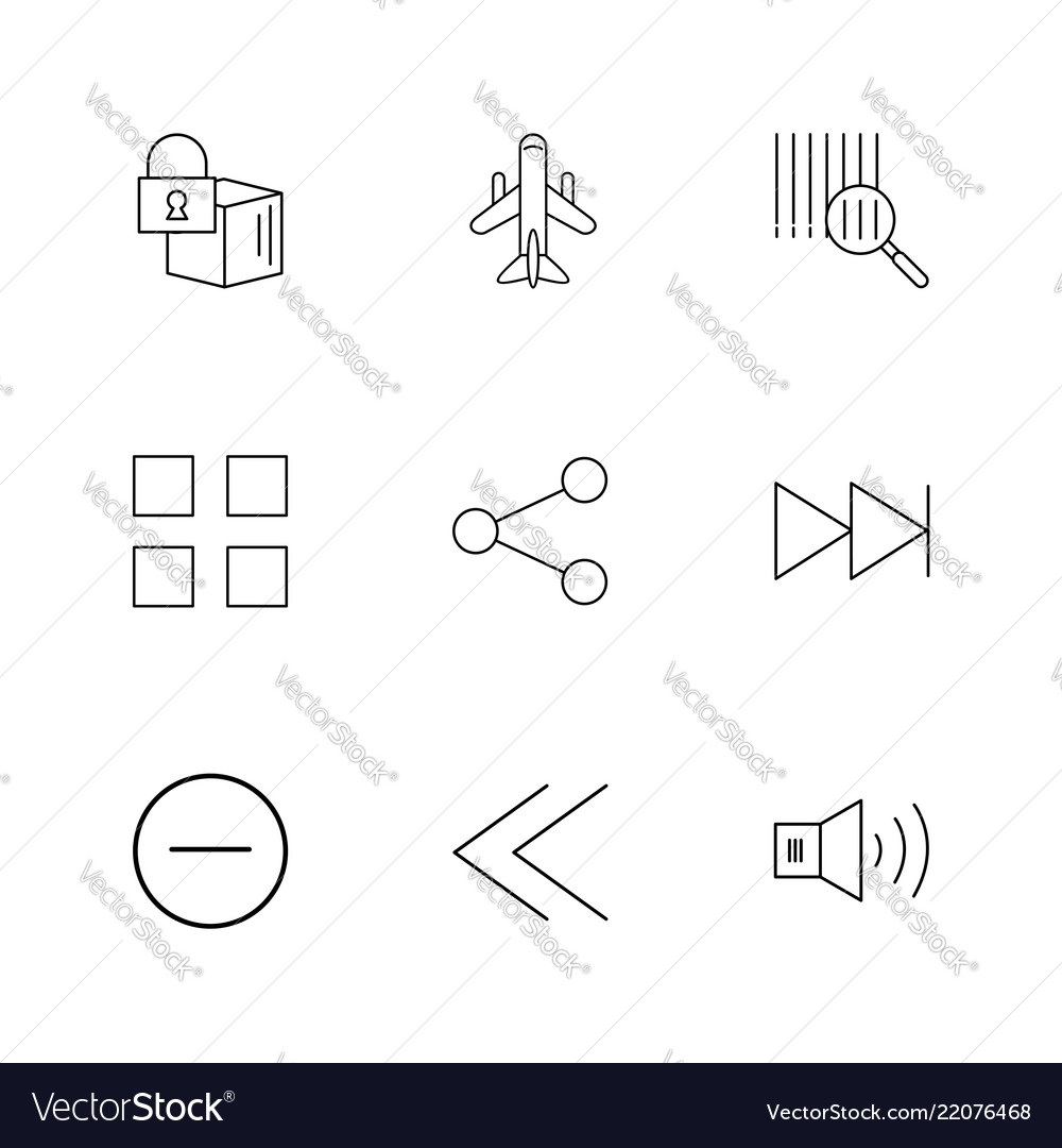 Cube share blocks speaker user interface icons