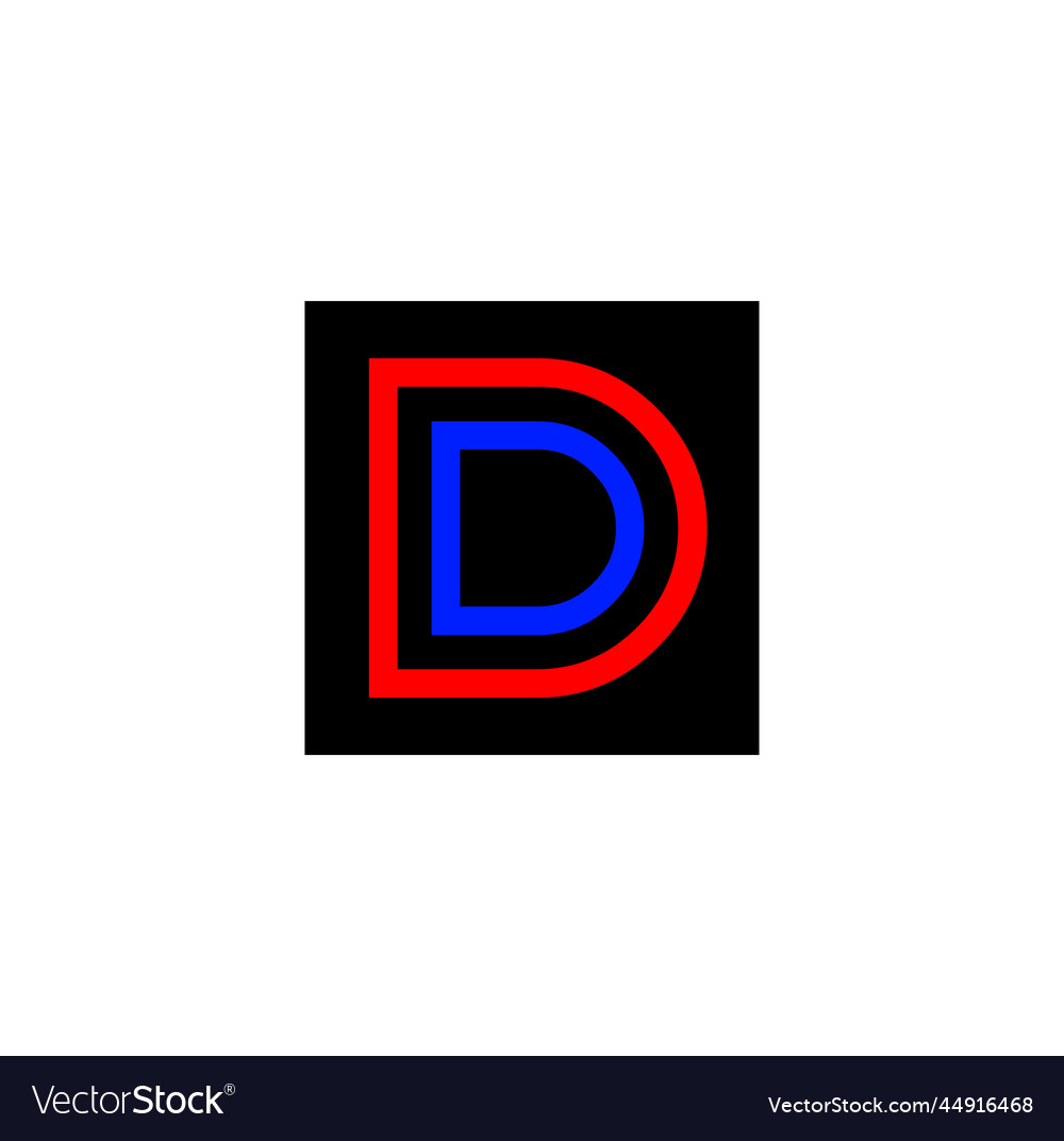 D company name initial letters monogram icon vector image D company name initial letters monogram icon
