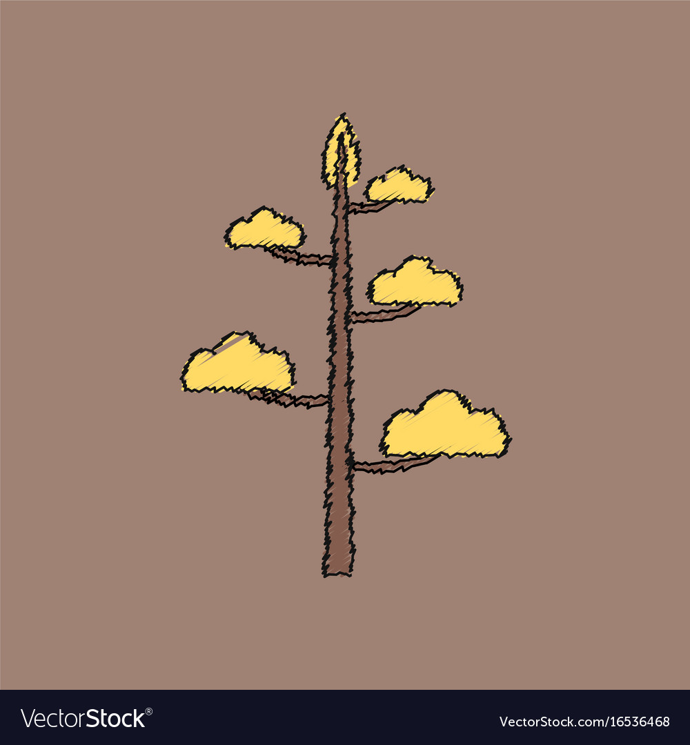 Flat shading style icon tree