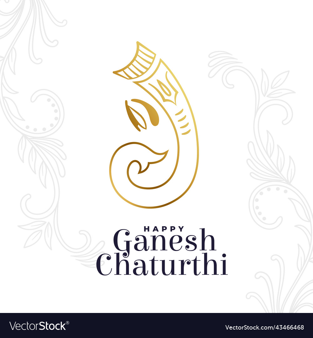 Lord ganesha card for hindu festival ganesh Vector Image