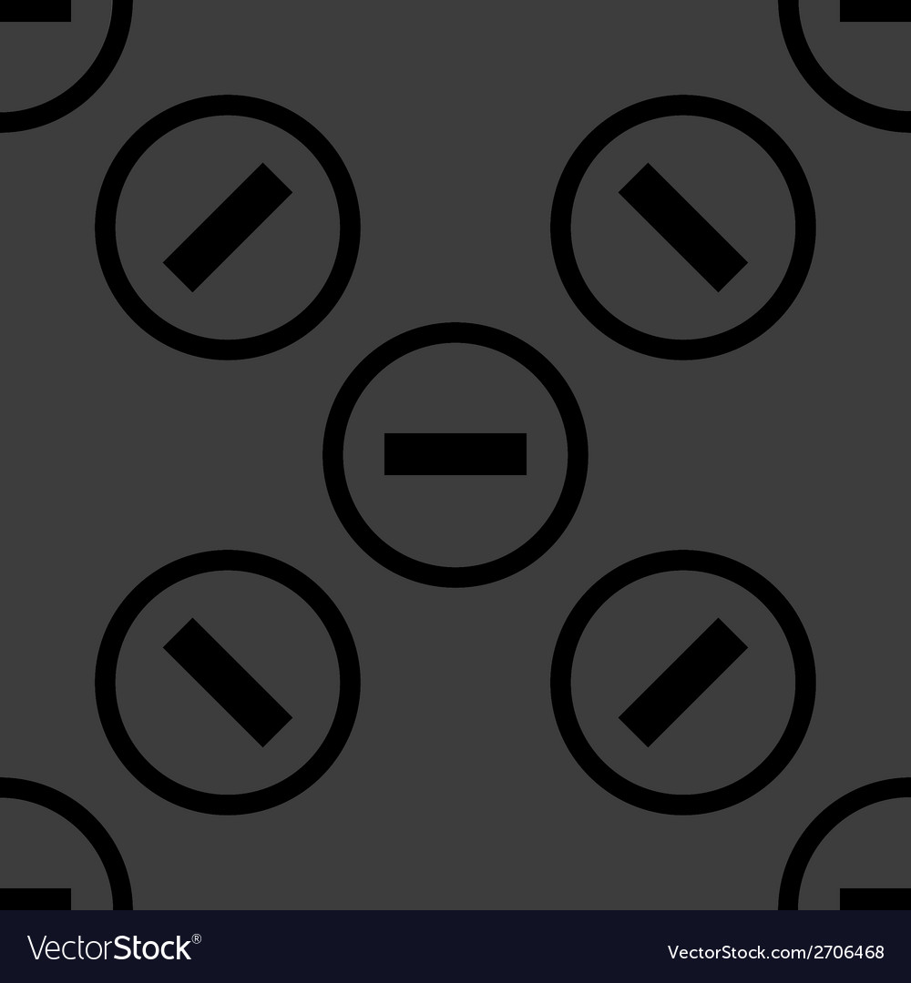 Minus web icon flat design seamless pattern