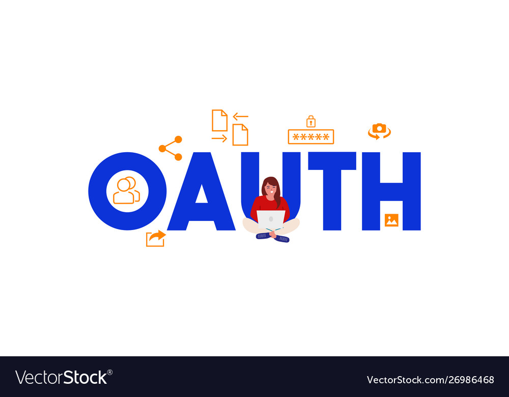 Oauth open authentication login password Vector Image