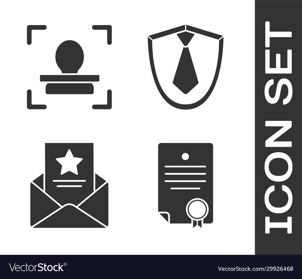 Set certificate template face recognition Vector Image Set certificate template face recognition
