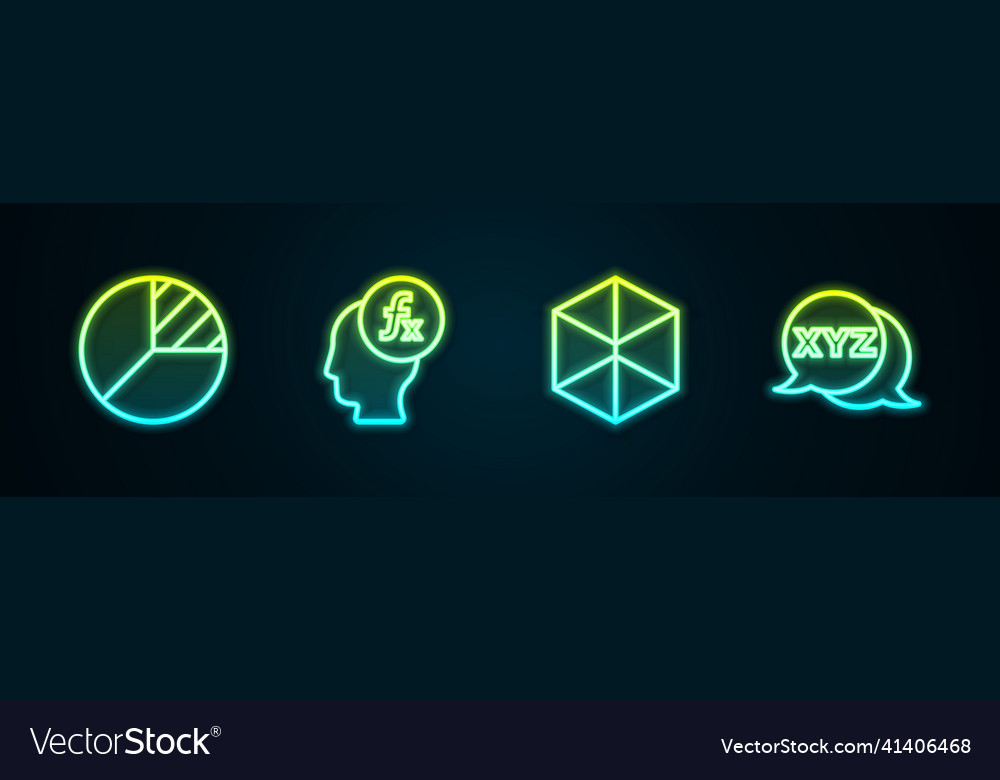 Set line pie chart infographic function Vector Image Set line pie chart infographic function