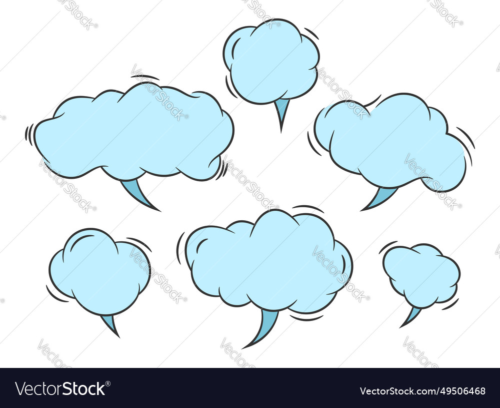 Set talk bubbles speech blank empty bubble icon vector image Set talk bubbles speech blank empty bubble icon