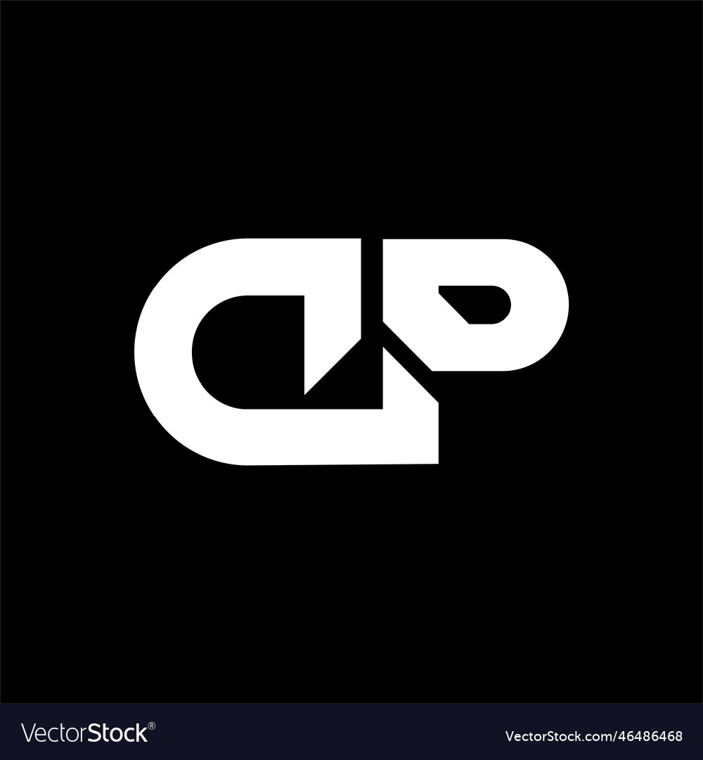 Simple initial dp or pd design icon