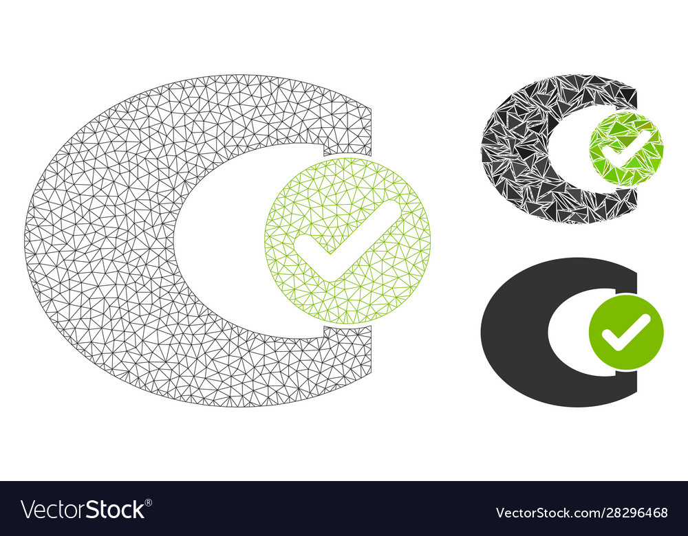 Standard check mesh network model vector image Standard check mesh network model