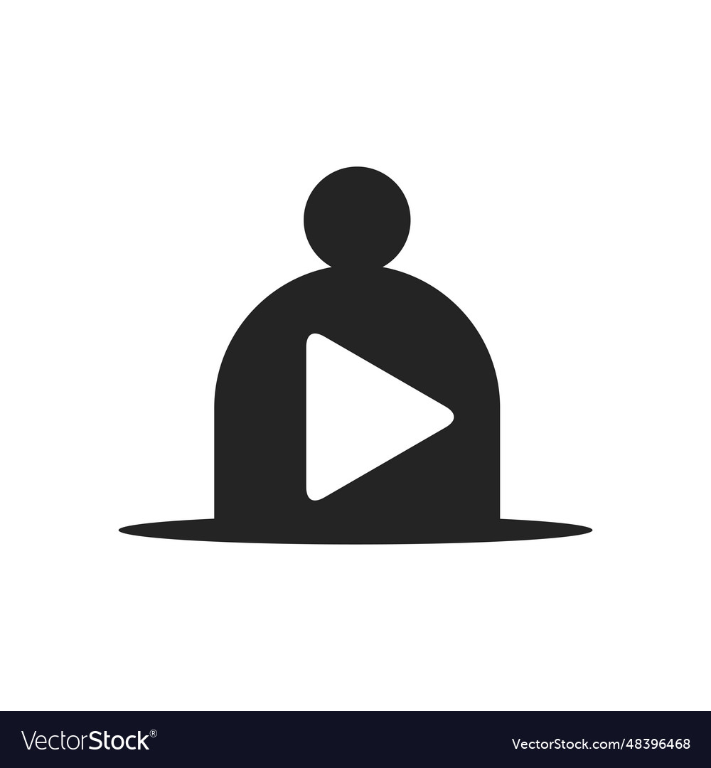 Video logo template isolated brand identity icon Vector Image