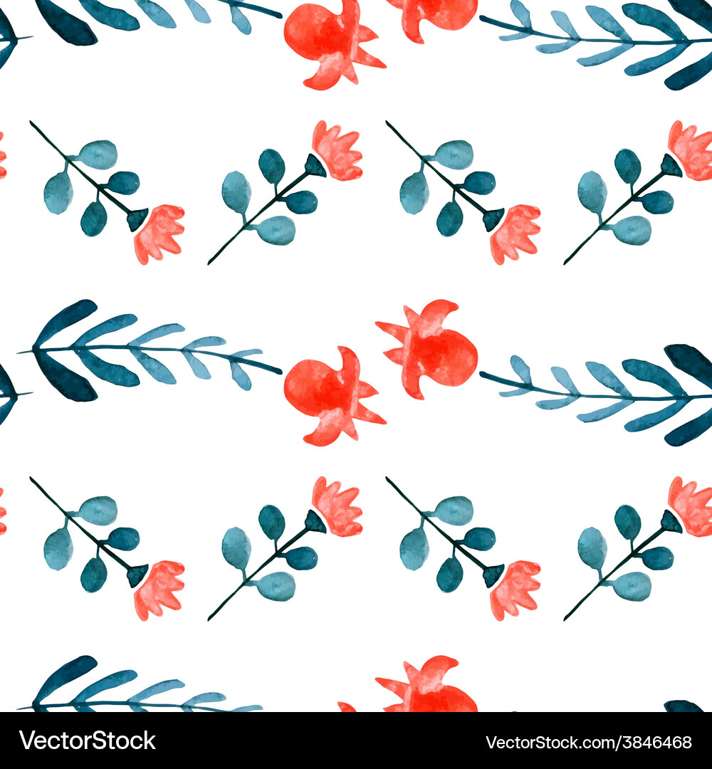 Watercolor seamless pattern Royalty Free Vector Image