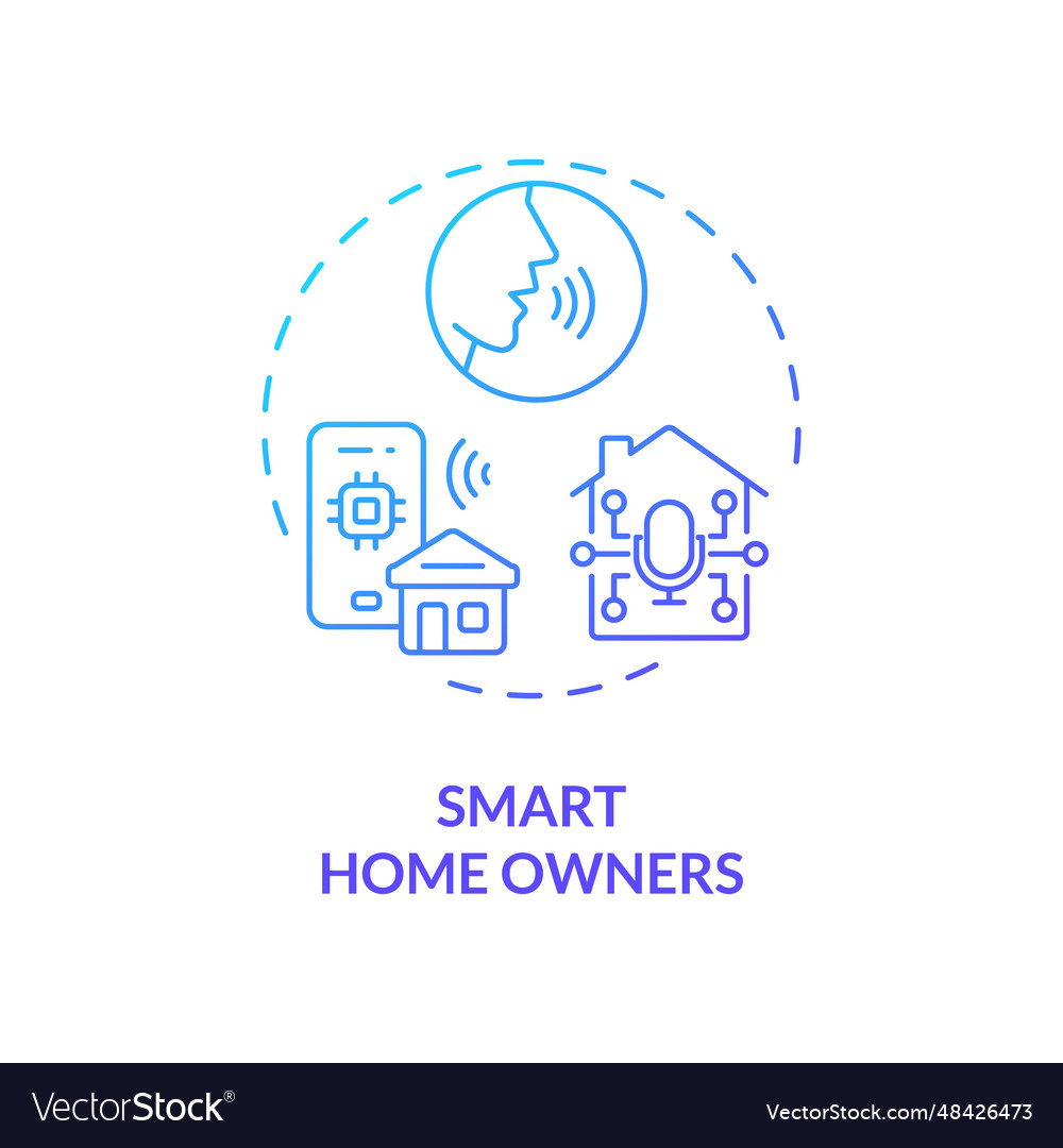 2d Smart Home Eigentümer Gradienten-Icon Konzept vector image 2d Smart Home Eigentümer Gradienten-Icon Konzept
