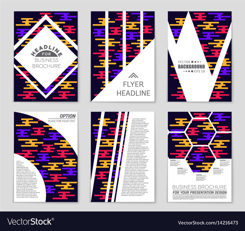 Abstract layout background set for art