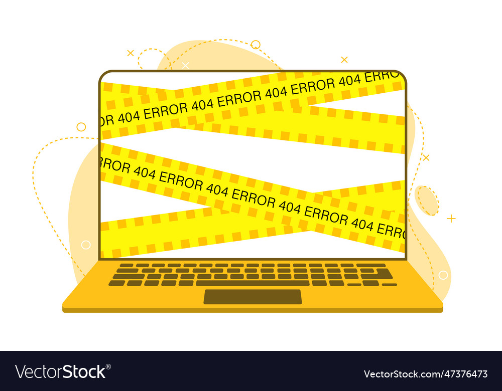 An error on the laptop screen broken device needs