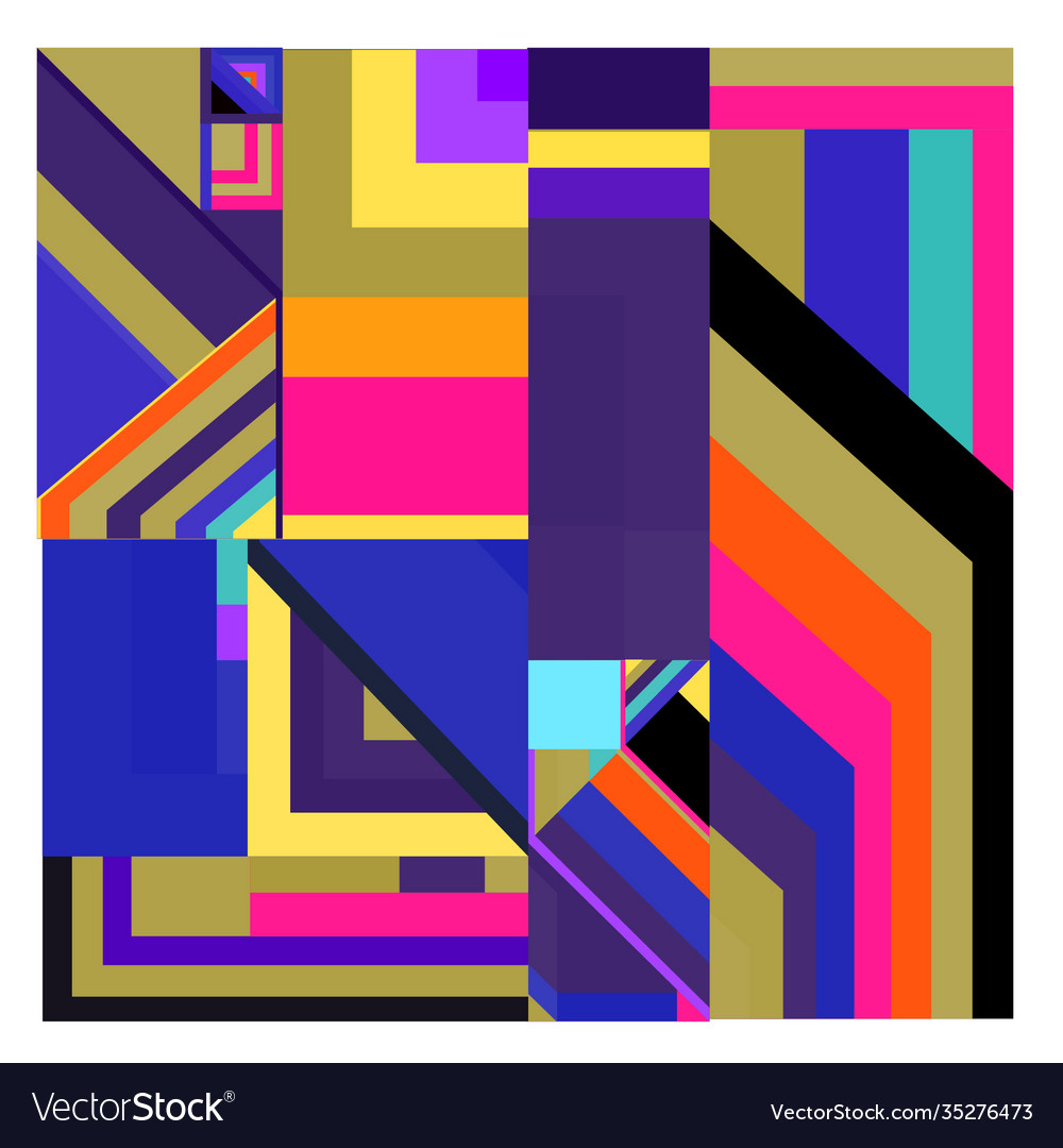 Colorful geometric and curve background pattern