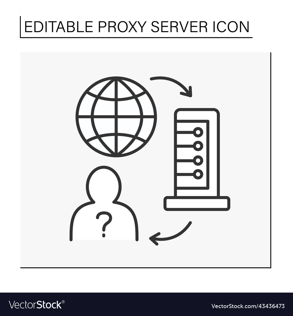 Computer networking line icon Vector Image Computer networking line icon